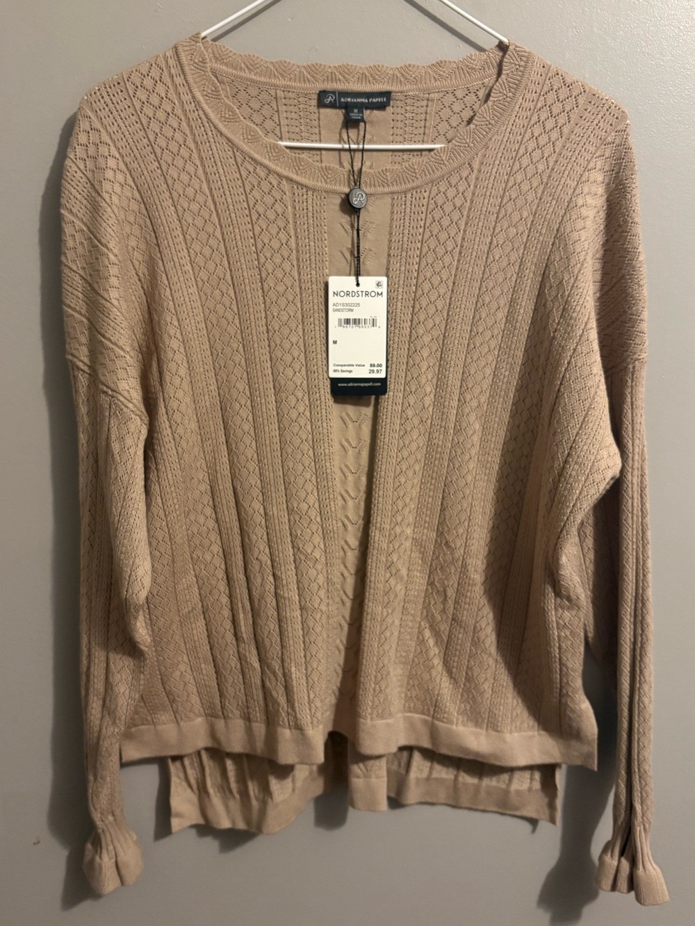 Adrianna Papell Brown Knit Sweater